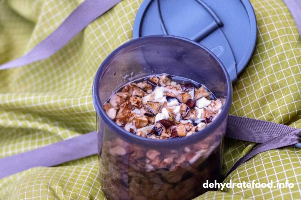 soaking food on a hike