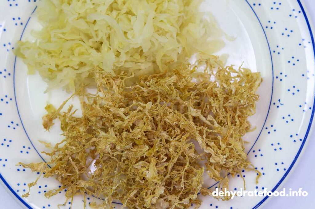 dehydrated sauerkraut